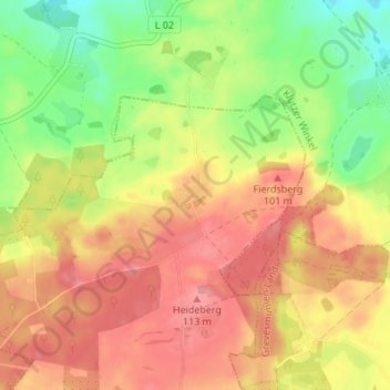 Hoikendorf topographic map, elevation, terrain