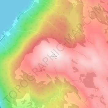 Håfjell topographic map, elevation, terrain