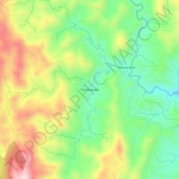 Tombakala topographic map, elevation, terrain