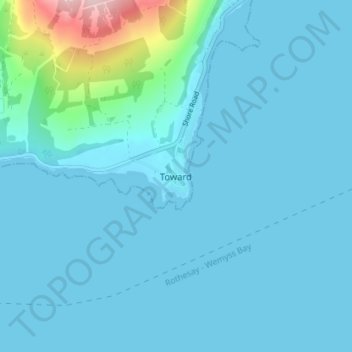 Toward topographic map, elevation, terrain