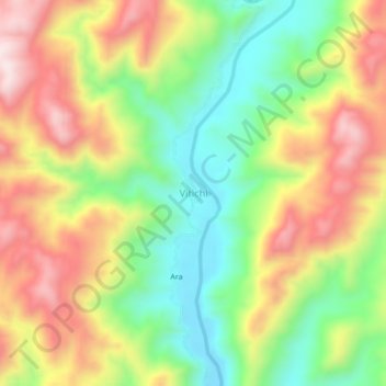 Vitichi topographic map, elevation, terrain