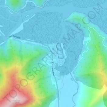 Havelock topographic map, elevation, terrain