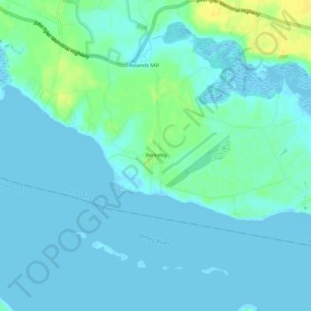 Berkeley topographic map, elevation, terrain
