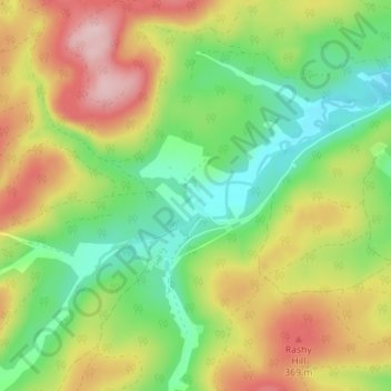 Craik topographic map, elevation, terrain