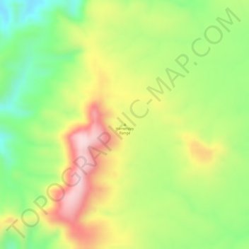 Hamersley Range topographic map, elevation, terrain