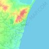 Puducherry topographic map, elevation, terrain