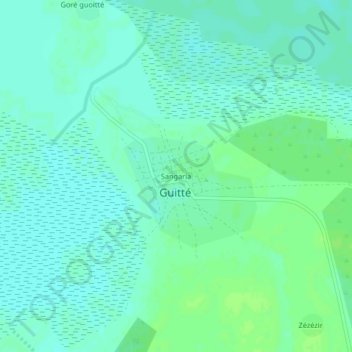 Sangaria topographic map, elevation, terrain