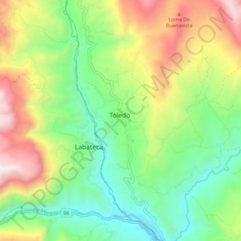 Toledo topographic map, elevation, terrain