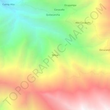 Mitua topographic map, elevation, terrain