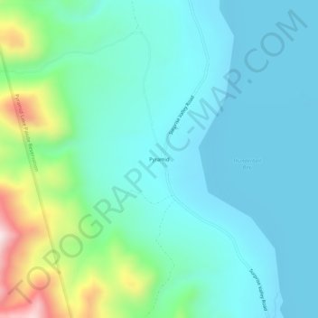 Pyramid topographic map, elevation, terrain