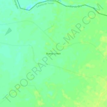 Puerto Limon topographic map, elevation, terrain