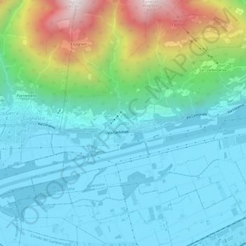 Gudo topographic map, elevation, terrain
