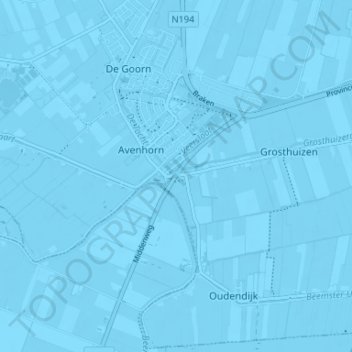 Kathoek topographic map, elevation, terrain
