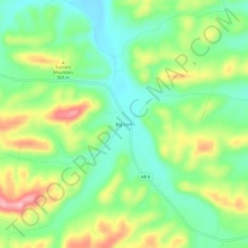Big Fork topographic map, elevation, terrain