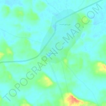 Mukam topographic map, elevation, terrain