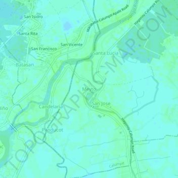 Meyto topographic map, elevation, terrain