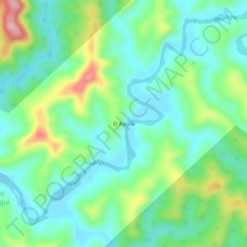 El Aguila topographic map, elevation, terrain