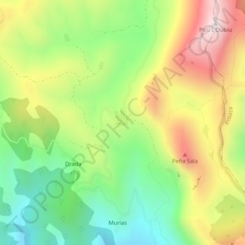 Puerto de Morabio topographic map, elevation, terrain