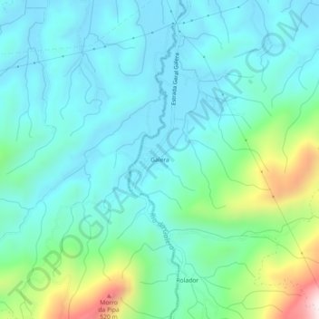 Galera topographic map, elevation, terrain