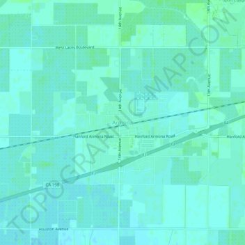 Armona topographic map, elevation, terrain