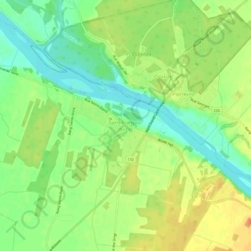 Saint-François-du-Lac topographic map, elevation, terrain