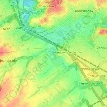 Brommelen topographic map, elevation, terrain
