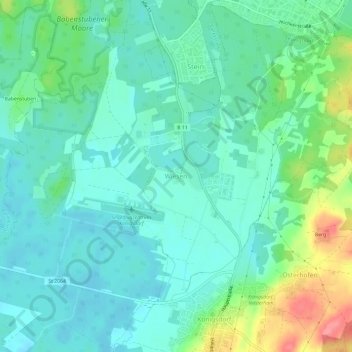 Wiesen topographic map, elevation, terrain