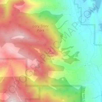 Arthur's Rock topographic map, elevation, terrain