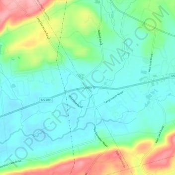 Gilbert topographic map, elevation, terrain