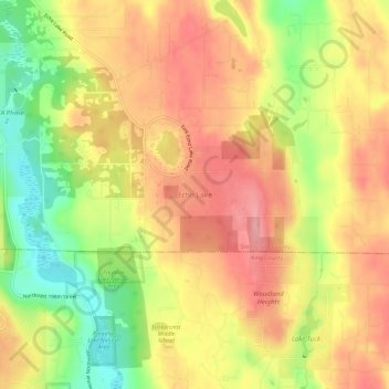 Echo Lake topographic map, elevation, terrain