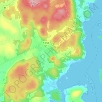 Kavlanda topographic map, elevation, terrain