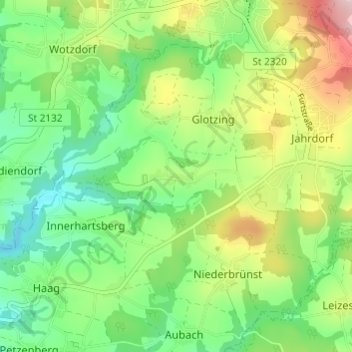 Renfting topographic map, elevation, terrain