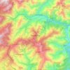 Darjeeling topographic map, elevation, terrain