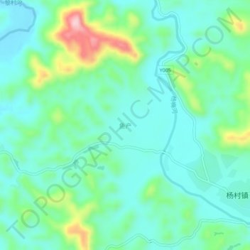 鱼产 topographic map, elevation, terrain