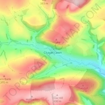 Chapel Lawn topographic map, elevation, terrain