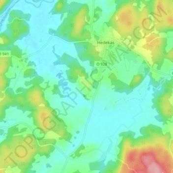 Hajum topographic map, elevation, terrain