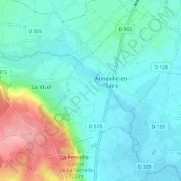 La Cailletterie topographic map, elevation, terrain