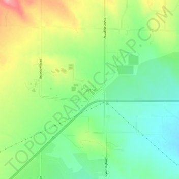 Peyton topographic map, elevation, terrain