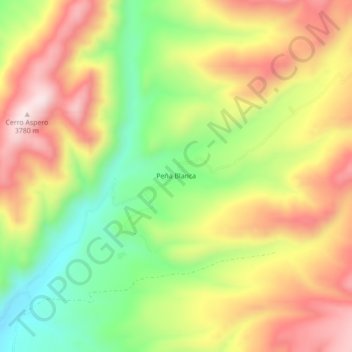 Peña Blanca topographic map, elevation, terrain