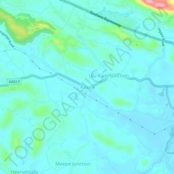 Pilana topographic map, elevation, terrain