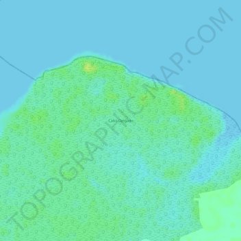 Cape Delgado topographic map, elevation, terrain