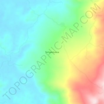 Tempestuosa topographic map, elevation, terrain