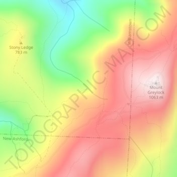 March Cataract Falls topographic map, elevation, terrain