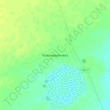 Новомариновка topographic map, elevation, terrain