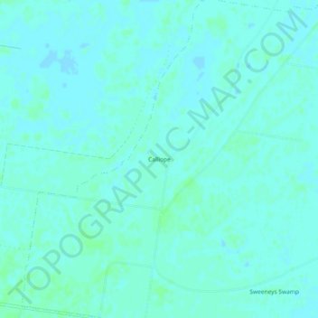 Calliope topographic map, elevation, terrain