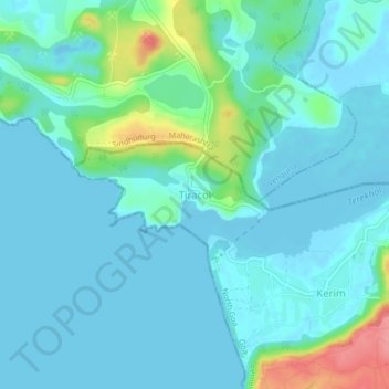 Tiracol topographic map, elevation, terrain