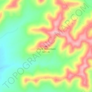 Chalk Mountain topographic map, elevation, terrain