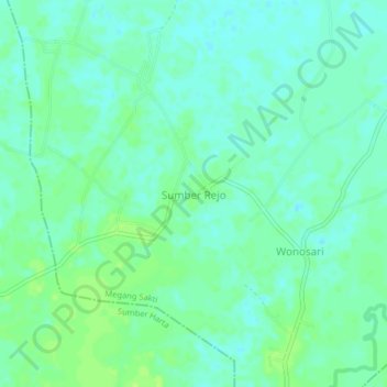 Sumber Rejo topographic map, elevation, terrain