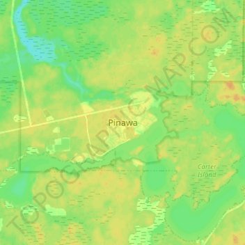 Pinawa topographic map, elevation, terrain