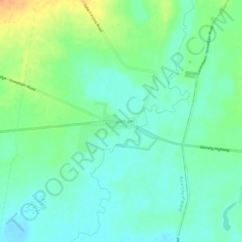 Streatham topographic map, elevation, terrain